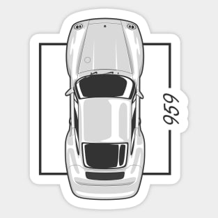 Silver 959 Classic SuperCar Sticker